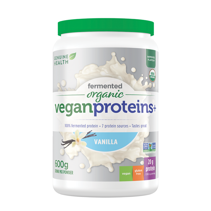 fermented organic vegan proteins+ 600g | vanilla