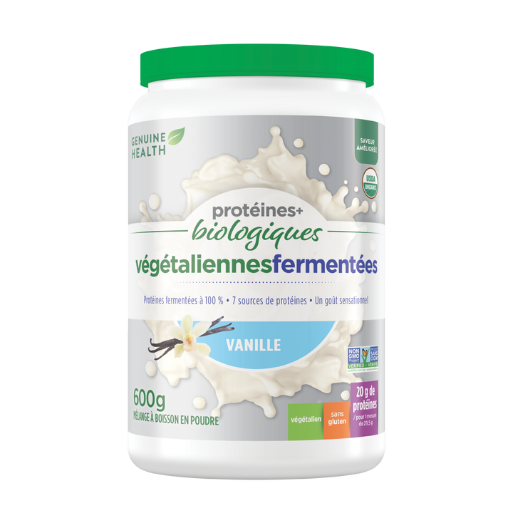 fermented organic vegan proteins+ 600g | vanilla