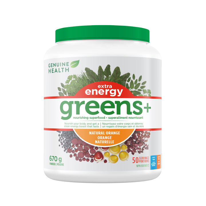 greens+ extra energy 670g | natural orange - 50 servings