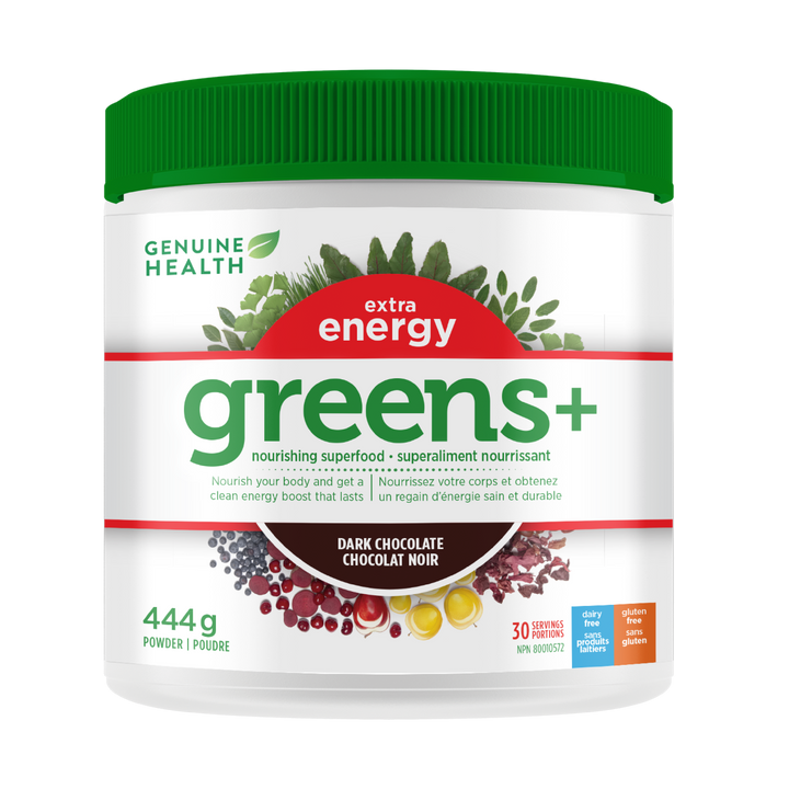 greens+ extra energy 444g | dark chocolate - 30 servings