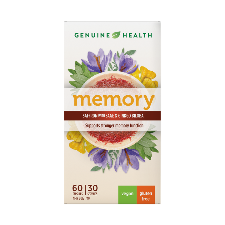 memory 60 capsules | saffron, sage, and gingko biloba