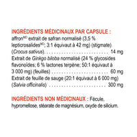 memory 60 capsules | saffron, sage, and gingko biloba