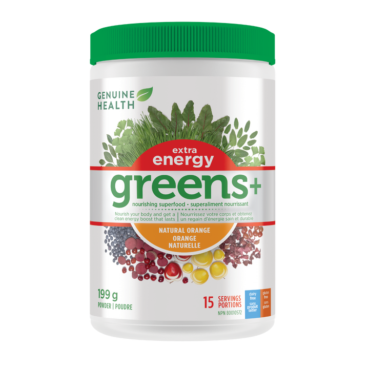 greens+ extra energy 199g | natural orange - 15 servings