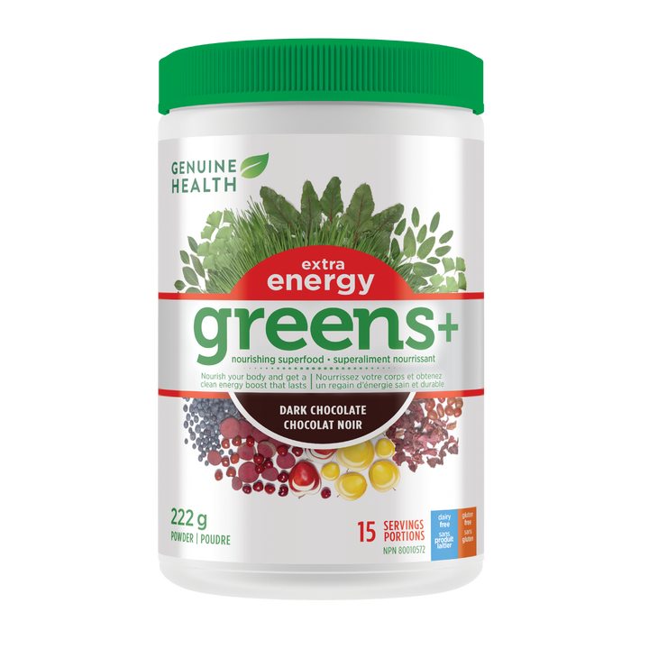 greens+ extra energy 222g | dark chocolate - 15 servings