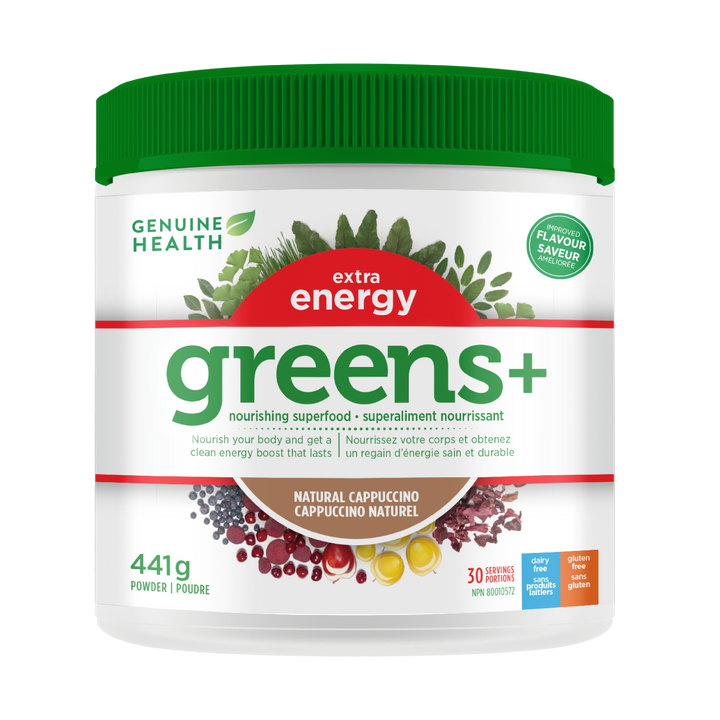 greens+ extra energy 445g | cappuccino - 30 servings