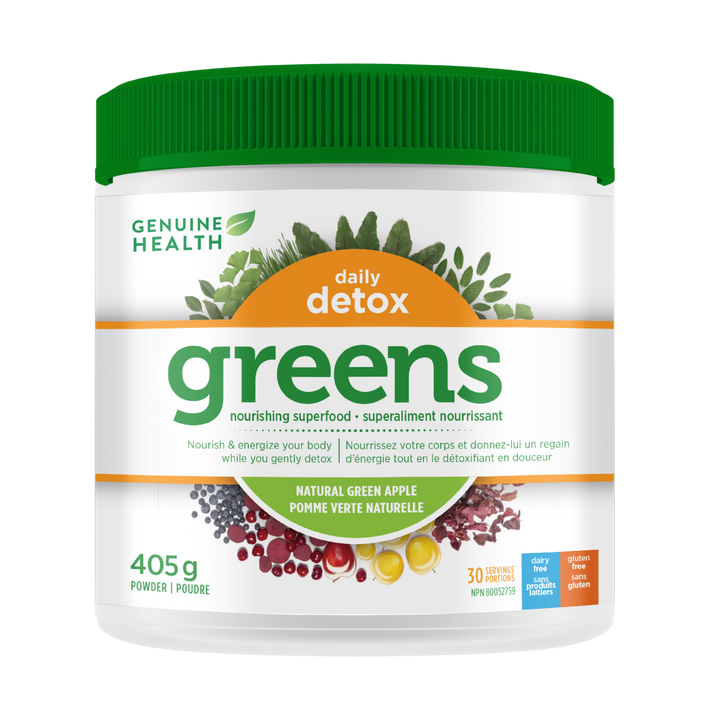 greens+ daily detox 405g | green apple - 30 servings