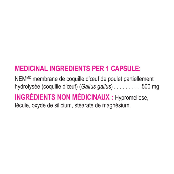 fast joint recovery with NEM 60 capsules