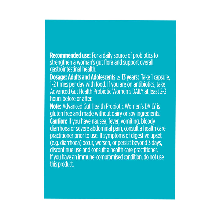 advanced gut health probiotic women's DAILY | 50 billion - 60 capsules
