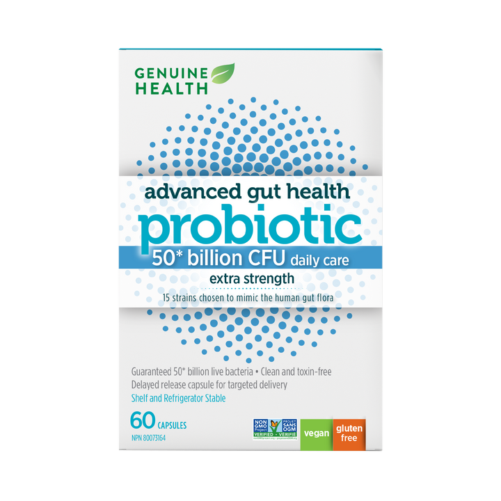 advanced gut health probiotic extra-strength l 50 billion - 60 capsules