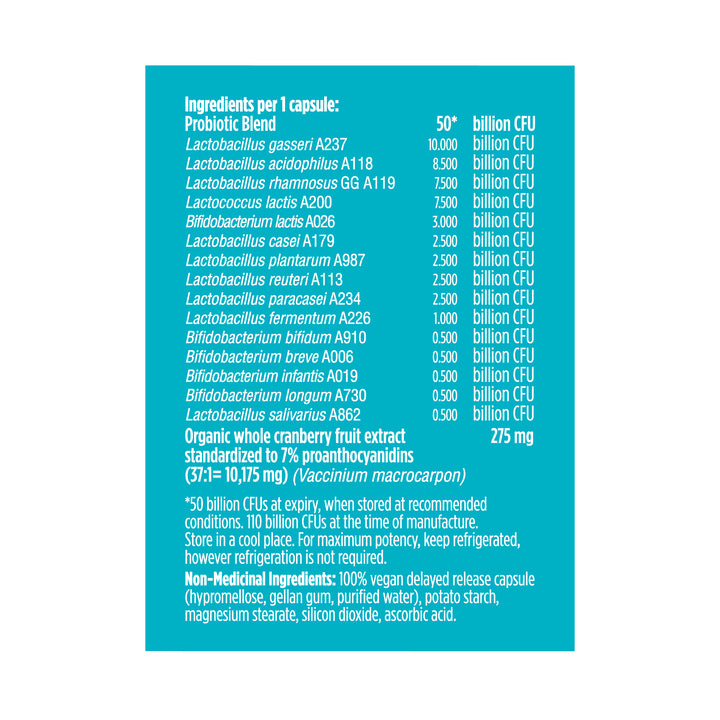 advanced gut health probiotic UTI | 50 billion - 30 capsules