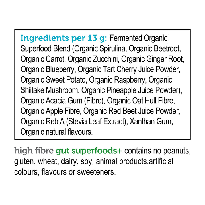 high fibre gut superfoods+ | summer berry-pomegranate - 21 servings