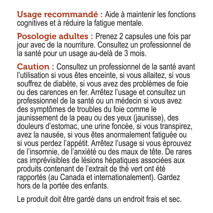 label Genuine Health clear focus french directions