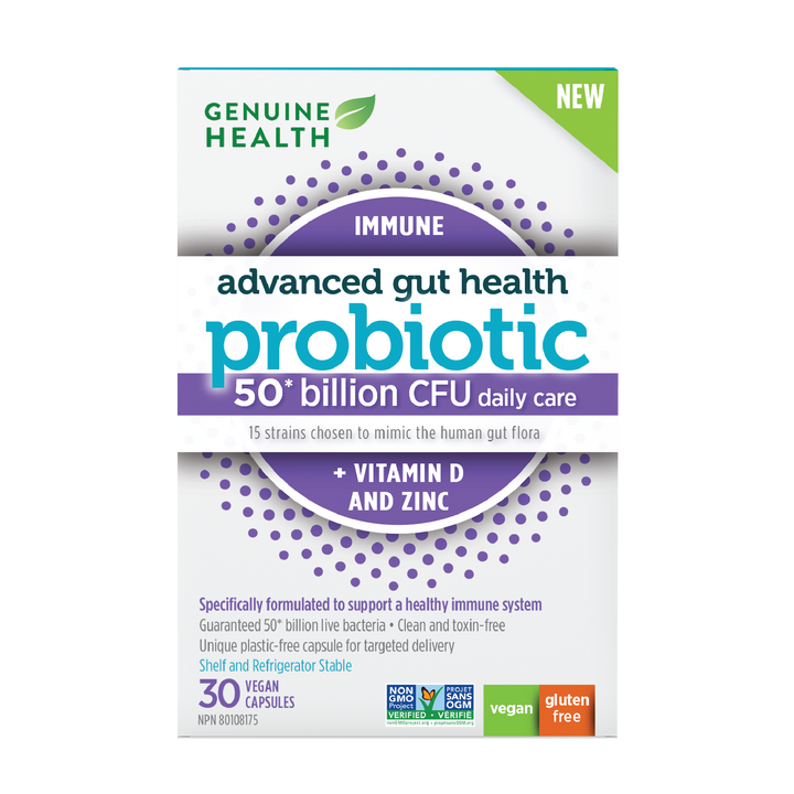 advanced gut health probiotic IMMUNE + VITAMIN D & ZINC l 50 billion - 30 capsules