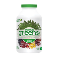 Front label image for Genuine Health original greens+ 255g tub