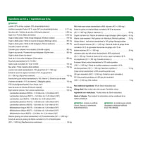 label Genuine Health original greens+ bilingual nutritional table