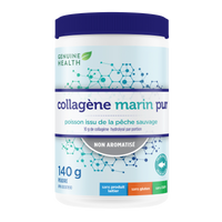 Front label image of Genuine Health marine clean collagen unflavoured 140g tub French
