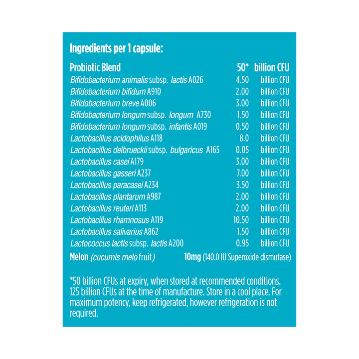label Genuine Health's advanced gut health probiotic mood ingredients