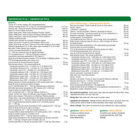 label Genuine Health greens+ daily detox green apple nutritional table