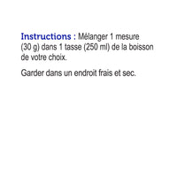 label Genuine Health fermented organic vegan proteins vanilla French instructions