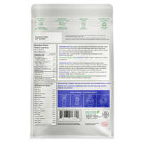 <B> NEW </B> fermented organic vegan proteins+ vanilla, 10 servings gusset bag