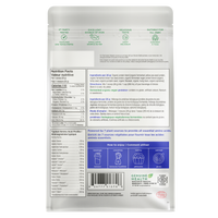 <b> NEW </B> fermented organic vegan proteins+ unflavoured unsweetened, stevia free, 10 servings gusset bag