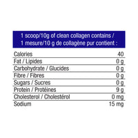 clean collagen marine unflavoured, stevia free, 40 servings