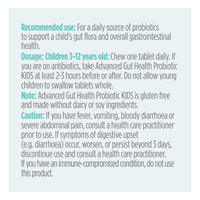 advanced gut health probiotic kids lemonade 5 billion, 30 chewable tablets