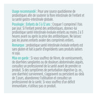 advanced gut health probiotic kids lemonade 5 billion, 30 chewable tablets