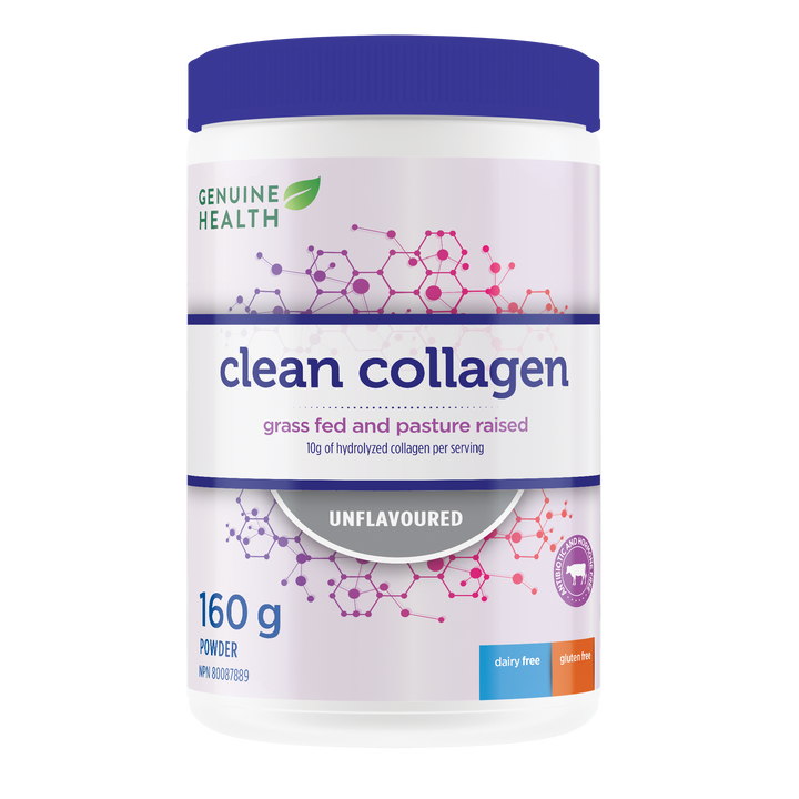 clean collagen bovine unflavoured, stevia free, 16 servings