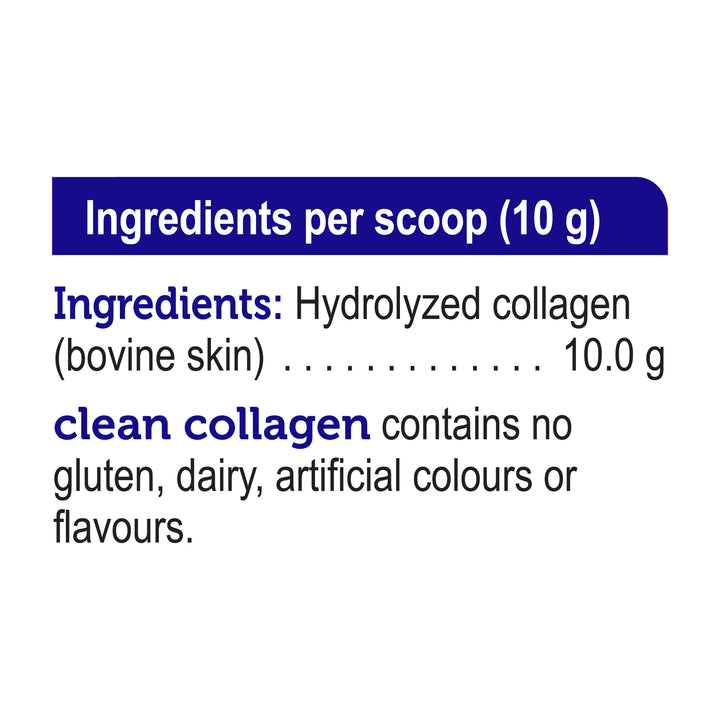 clean collagen bovine unflavoured, stevia free, 16 servings