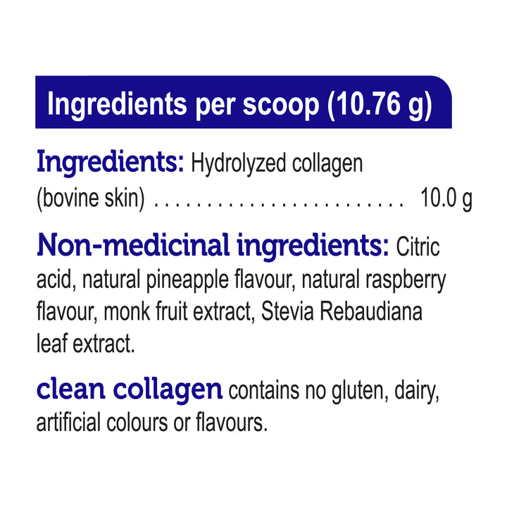 clean collagen bovine pineapple berry, 16 servings