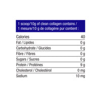 clean collagen bovine unflavoured, stevia free, 50 servings