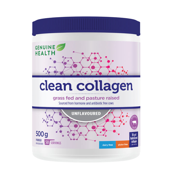 clean collagen bovine unflavoured, stevia free, 50 servings