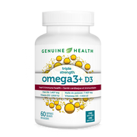 omega3+ triple strength + D3, 60 softgels